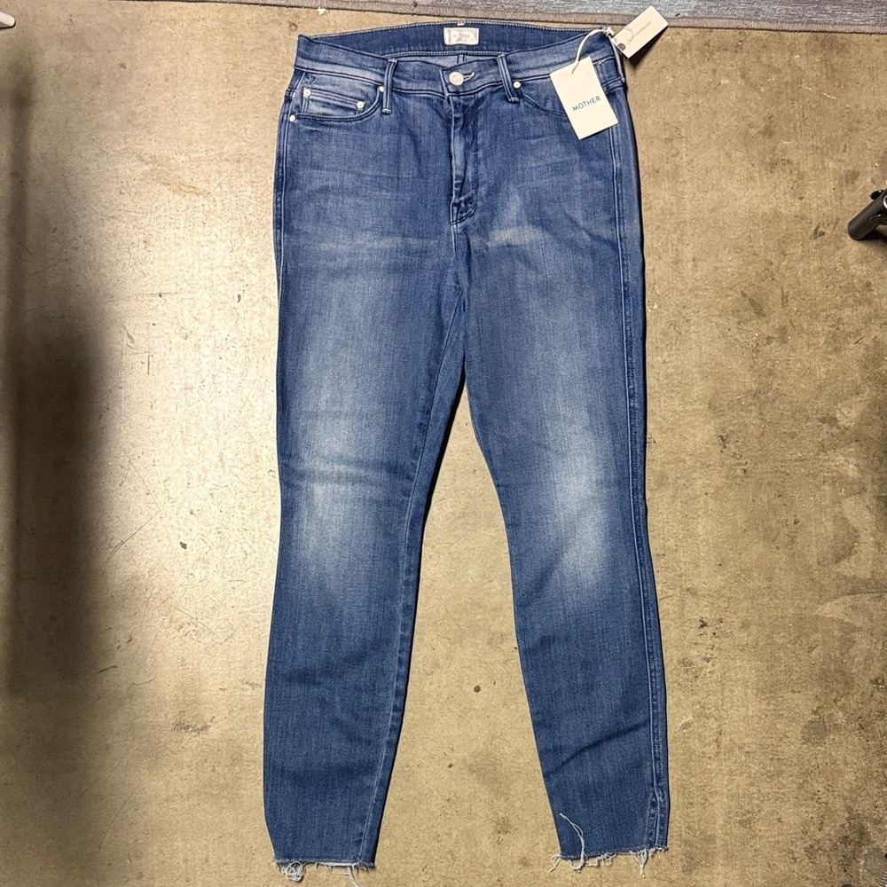 NWT MOTHER Blue Skinny Jeans - Picture 5 of 5
